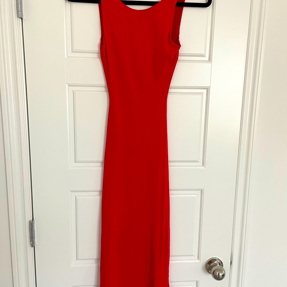 Bebe XS Red Dress Open Back Sexy